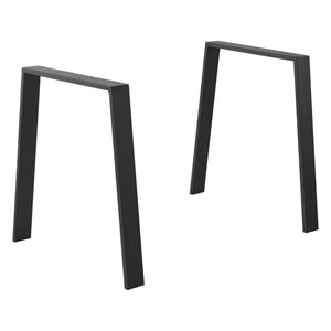 Piètement de table Kraftisried lot de 2 55/70x72cm acier noir [en.casa] - premiumXL