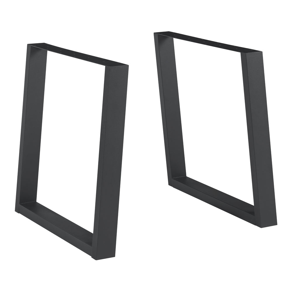 Stalen onderstel Lülsfeld set van 2 tafelpoot zwart [en.casa]