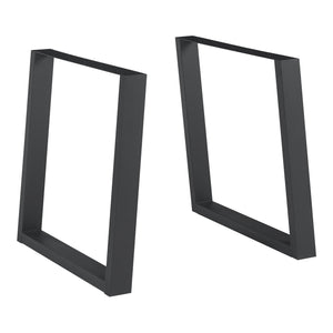 Lot de 2 pieds de table Lülsfeld acier noir [en.casa]