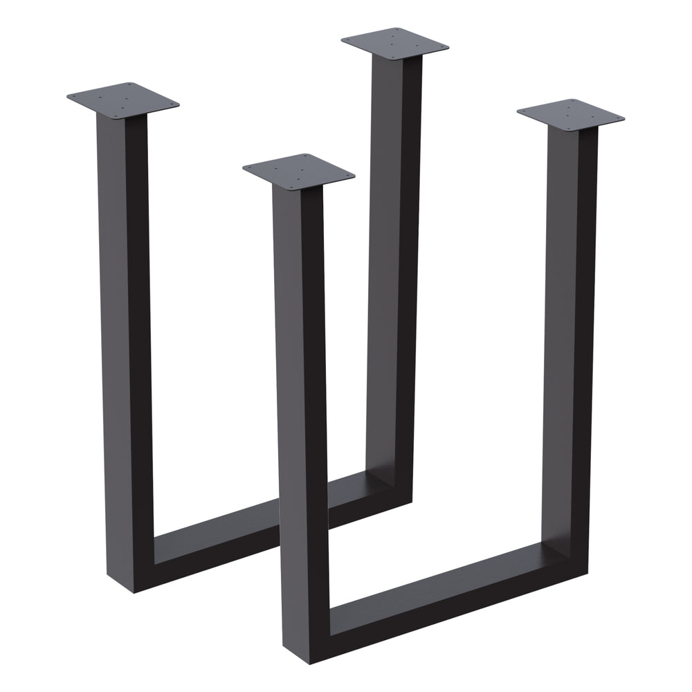 [en.casa] Stalen onderstel set van 2 U tafelpoot zwart mat - 2 varianten