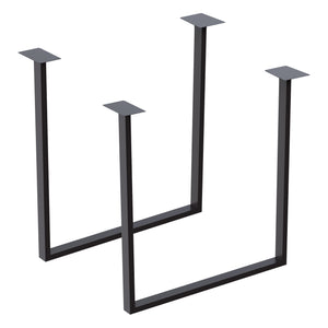 Set de 2 pieds de table Holsted rectangulaires en acier [en.casa]