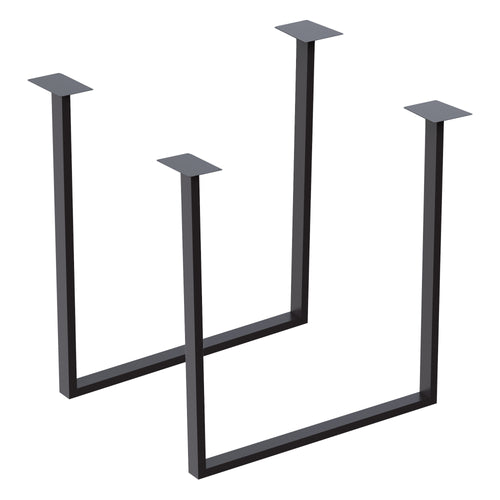Set de 2 pieds de table Holsted rectangulaires en acier [en.casa]