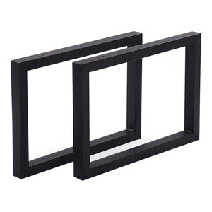 Piètement de table Lunderskov lot de 2 acier 35x50cm noir [en.casa] - premiumXL