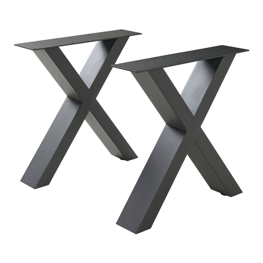 Stalen onderstel Maribo set van 2 tafelpoot zwart [en.casa]