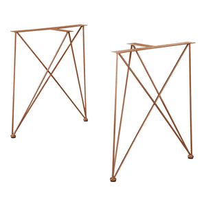 [en.casa] Set de 2 Pieds de Table Pied de Meuble Structure Acier avec Protecteur de Sol DIY 62 x 22 x 72 cm