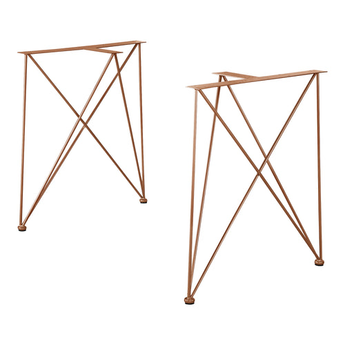 [en.casa] Set de 2 Pieds de Table Pied de Meuble Structure Acier avec Protecteur de Sol DIY 62 x 22 x 72 cm
