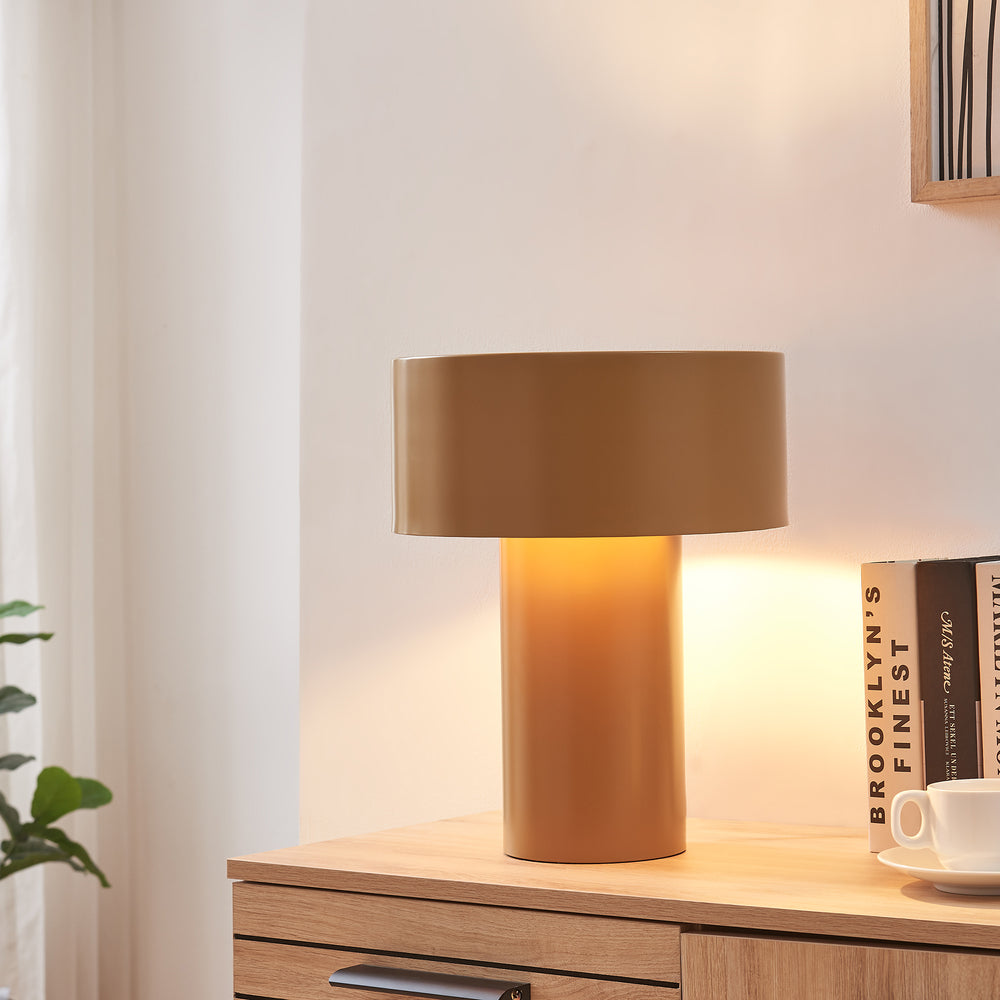 Lampe de table Kömn métal 37x30x30 cm marron [lux.pro] - premiumXL