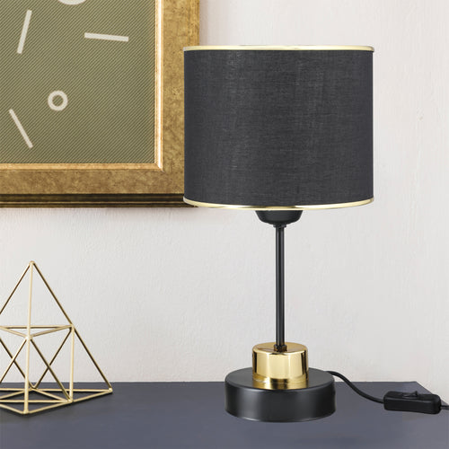 [lux.pro] Tafellamp bureaulamp Gravesend E27 zwart en koperkleurig