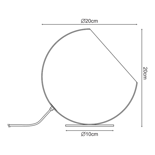Lampe de table Lukkodso 1 x E27 Ø 20 x 20 cm lux.pro 