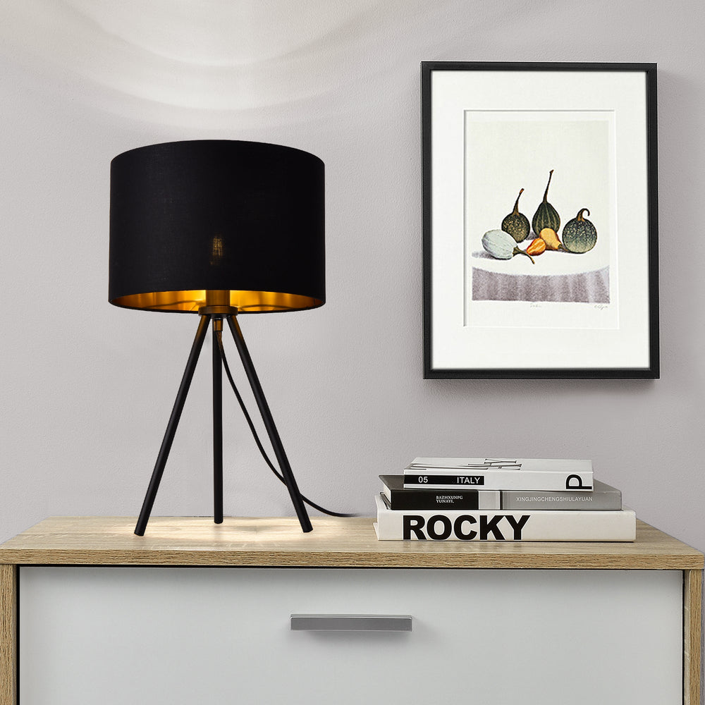 Lampe de table Koblenz E14 Max. 40W avec pieds en bois Beige lux.pro - premiumXL