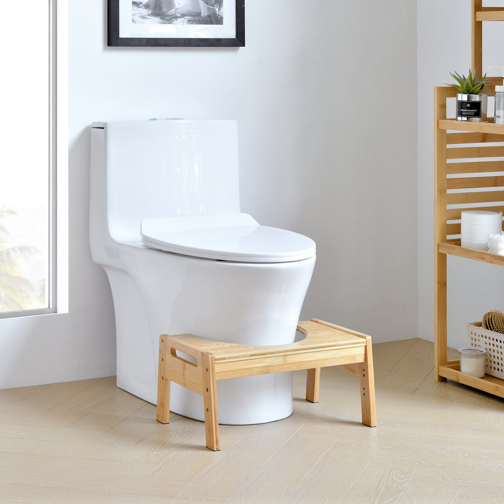 Tabouret de toilette Kalajoki aide aux toilettes bambou [en.casa] - premiumXL