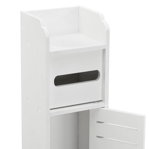 Meuble de Salle de Bain Placard Stylé Meuble de Rangement avec Dérouleur de Papier Toilette Porte-Rouleau Bois Composite 80 x 15 x 15 cm [en.casa]