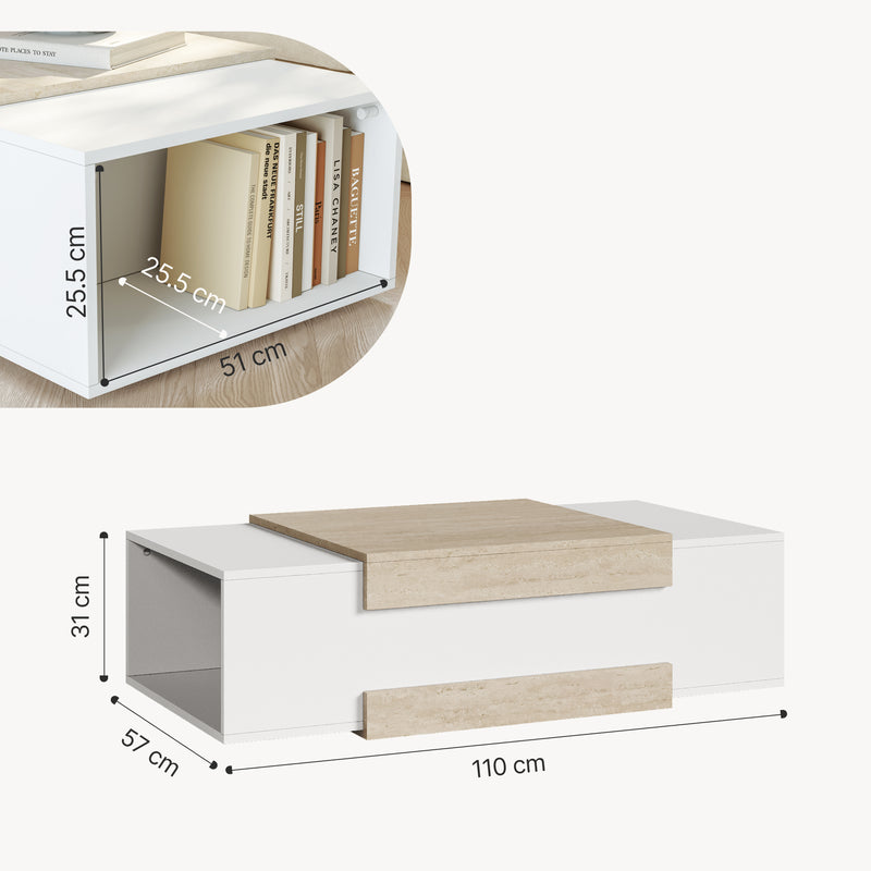 Maatschets Salontafel Eljak 110x57x31 cm [en.casa]