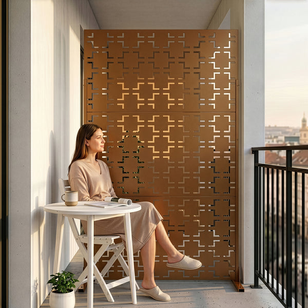 Cloison de séparation Basciano pour extérieur et intérieur acier galvanisé casa.pro