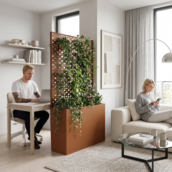 Tuinscherm Malja met plantenbak casa.pro