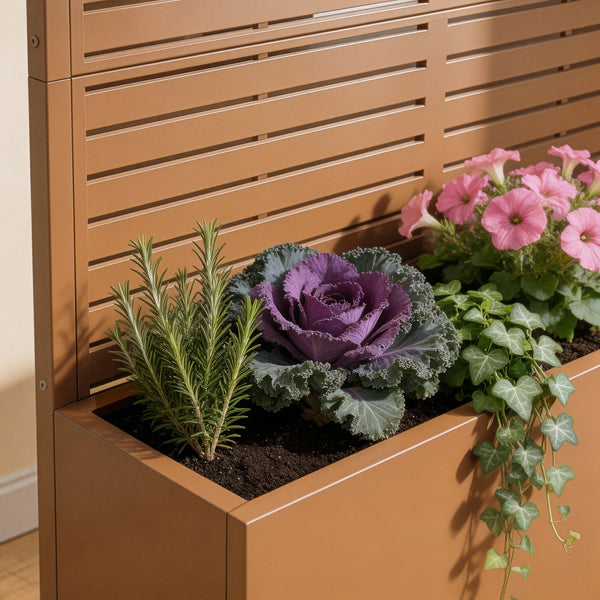 Scheiding Nodepp met bloembak staal [casa.pro]