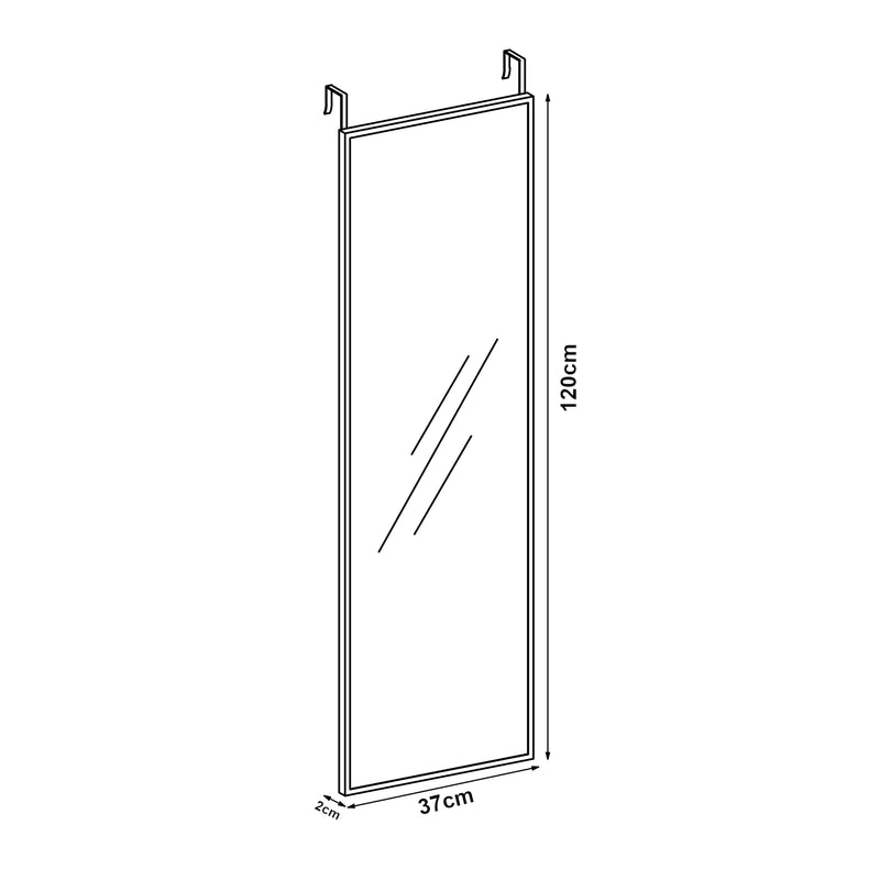 Maatschets Passpiegel Lesina hangend 120x37x2 cm [en.casa]