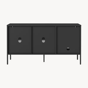 Buffet Vinterhavn acier noir [en.casa] 
