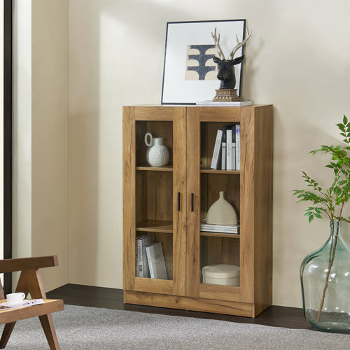 Vitrinekast Sorø 80x31x115cm in verschillende kleuren [en.casa] - premiumXL