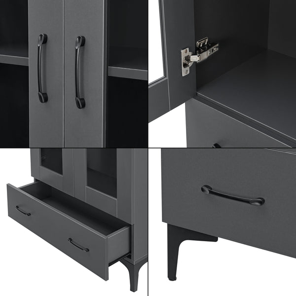 Armoire vitrée Søndersø 115 x 70 x 31 cm [en.casa]