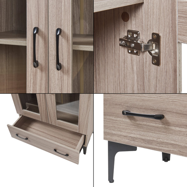 Armoire vitrée Søndersø 115 x 70 x 31 cm [en.casa]