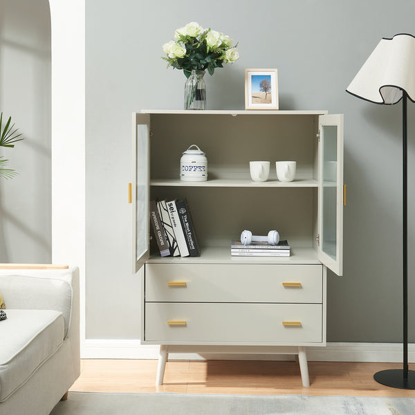 Armoire vitrée Susa 120 x 80 x 40 cm [en.casa]