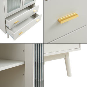 Armoire vitrée Susa 120 x 80 x 40 cm [en.casa]