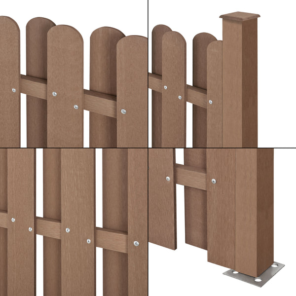 HKC Tuinscherm schutting met palen - verschillende kleuren