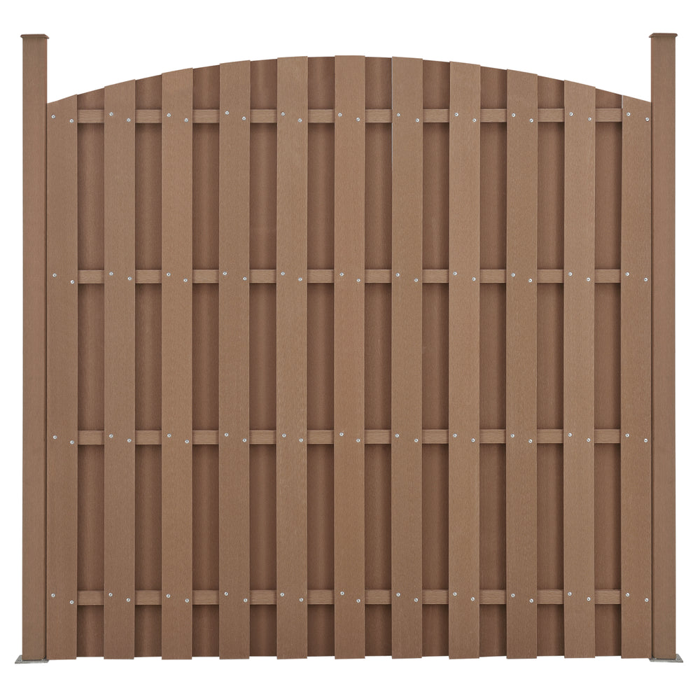 Clôture de jardin WPC avec arche arrondie 185x193cm neu.holz - premiumXL