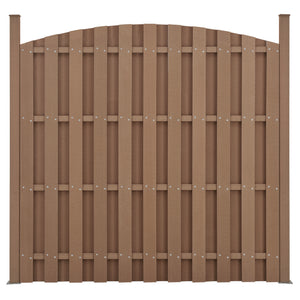 Clôture en Plein Cintre WPC Plusieurs Couleurs 185 x 193 cm [neu.holz]
