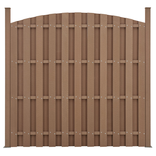 Clôture en Plein Cintre WPC Plusieurs Couleurs 185 x 193 cm [neu.holz]