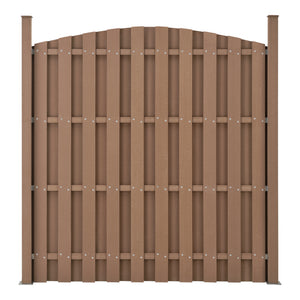 Clôture en Plein Cintre WPC Plusieurs Couleurs 185 x 193 cm [neu.holz]