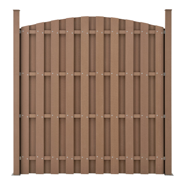 Clôture en Plein Cintre WPC Plusieurs Couleurs 185 x 193 cm [neu.holz]