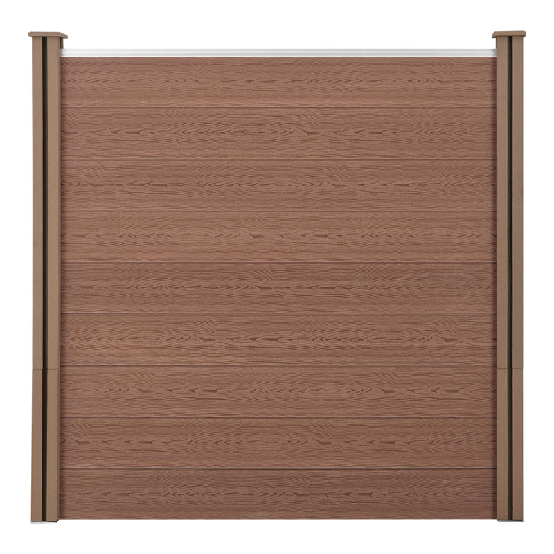 Croquis coté Clôture Bois Composite Segovia WPC Plusieurs Couleurs Tailles Différentes [neu.holz]