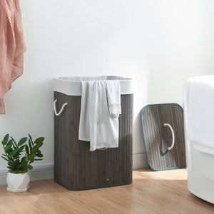 Panier à linge Salla bambou en différentes couleurs et tailles [en.casa] - premiumXL