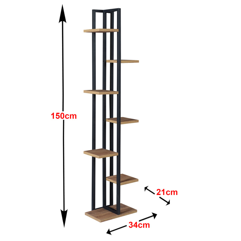 Maatschets [en.casa] Plantenstandaard Somero 150x34x21cm - 3 varianten