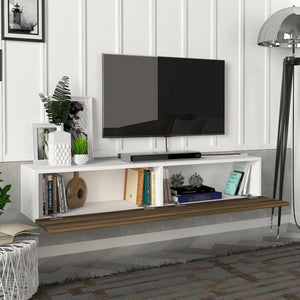 Meuble TV Toivakka 135 x 31 x 25 cm [en.casa]