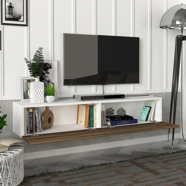 Meuble TV Toivakka 135 x 31 x 25 cm [en.casa]