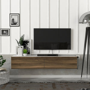Meuble TV Toivakka 135 x 31 x 25 cm [en.casa]