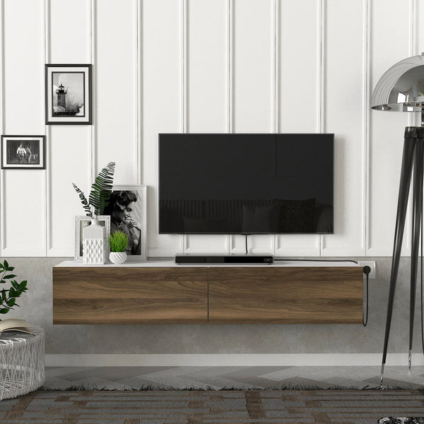 Meuble TV Toivakka 135 x 31 x 25 cm [en.casa]