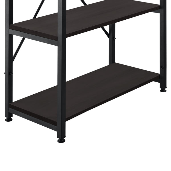 Bureau avec Etagères Stavanger 122 x 120 x 64 cm [en.casa]