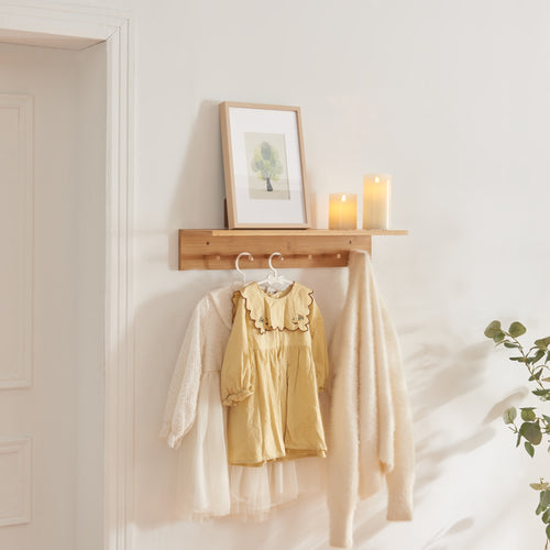 Porte-manteau mural Fjord bambou [en.casa] - premiumXL