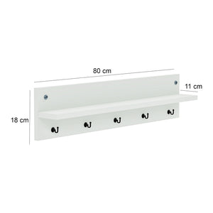 [en.casa] Wandkapstok Sulkava 80x11x18 cm - 2 varianten