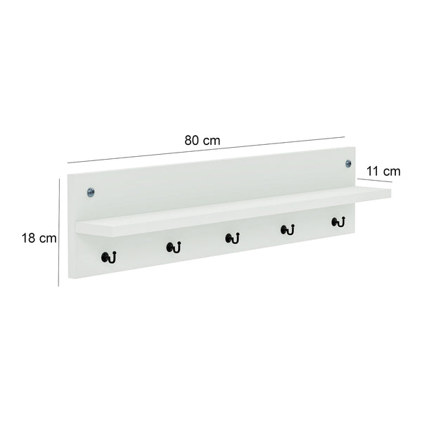 [en.casa] Wandkapstok Sulkava 80x11x18 cm - 2 varianten