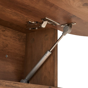 Portemanteau mural Vilkön 80x30 cm avec 6 crochets et étagère bois et métal [en.casa]