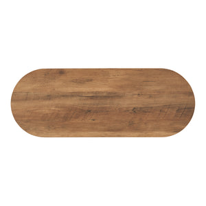 Portemanteau mural Vilkön 80x30 cm avec 6 crochets et étagère bois et métal [en.casa]