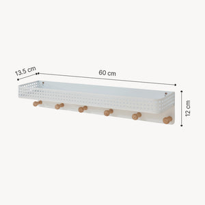 Wandkapstok Jäller 60x14x12 cm [en.casa]