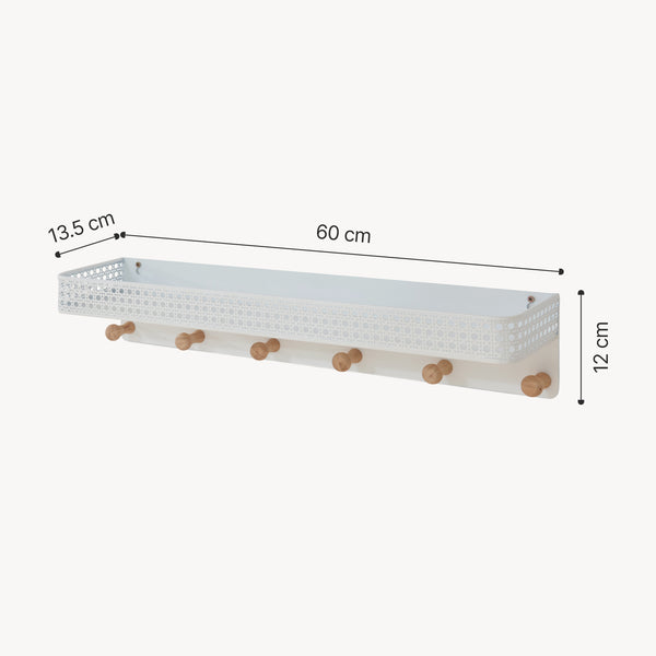 Wandkapstok Jäller 60x14x12 cm [en.casa]