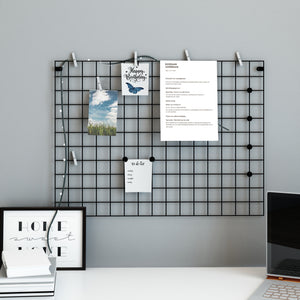 Wandrooster Sæby Metaal 75 x 55 cm Zwart [en.casa] - premiumXL