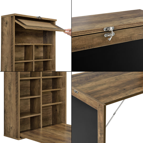 Klaptafel voor wandmontage met krijtbord - verschillende kleuren